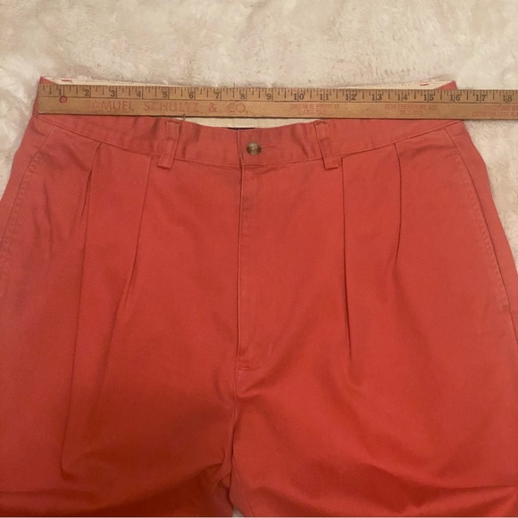 Ralph Lauren chino in Nantucket red, mens pleated chino pants 33x32 - Picture 11 of 16